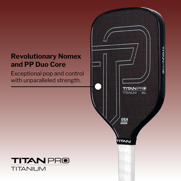 Buy Pickleball Paddles | Titan Pro Titanium 16L Carbon Fiber Paddle